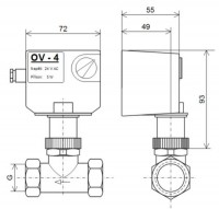 OV 4 - elektromotorický vodní ventil